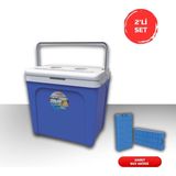 Kale Termos Buzluk Termos Set-25 Lt Buzluk Termos Eps (1066 Coolerbox) +2 Adet K-250 Buz Aküsü - Mavi