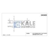 Kale Turbo Radyatörü (Intercooler) Fıat Punto Punto Evo Grande Punto (450X97x52)