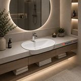 Kale Zero 2.0 60x40 cm Beyaz Yarı Gömme Oval Lavabo