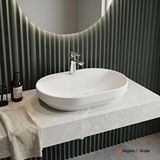 Kale Zero 2.0 60x40 cm Mat Beyaz Yarı Gömme Oval Lavabo