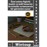 #Kalem Işıklı Figürlü Led Koleksiyonluk Hediye Ofis Okul Tasarım Anime Figür Ledli Tükenmez Kalem