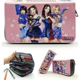 Kalem Kutusu Black Pink Blink Organizer Kalemkutu Vegan Deri Üç Bölmeli Kalemlik - Siyah