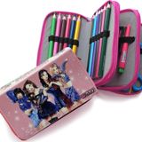 Kalem Kutusu BlackPink Blink Revo Organizer Kalemkutu Vegan Deri Üç Bölmeli Kalemlik