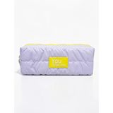 Kalem Kutusu Puf Kumaş Fermuarlı Çok Amaçlı Kalemlik - Mor