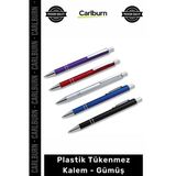 #Kalem Logo Baskılı Promosyon Kurumsal Hediyelik Kaliteli Plastik Tükenmez Kalem Gümüş