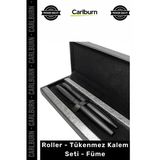 #Kalem Lüks Metal Ofis Hediyelik Prestijli Kurumsal Şık Roller Tükenmez Kalem Seti Füme