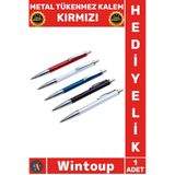 #Kalem Lüks Ofis Hediyelik Şık Tasarım Kaliteli Çelik Gövde İmza Gereci Metal Tükenmez Kalem Kırmızı