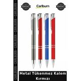 #Kalem Lüks Ofis Tipi Hediyelik Promosyon Şık Kaliteli Okul Dayanıklı Metal Tükenmez Kalem Kırmızı - 1 Adet