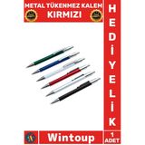 #Kalem Lüks Şık Ofis Hediyelik Ergonomik Dayanıklı Paslanmaz Tasarım Metal Tükenmez Kalem Kırmızı
