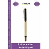 #Kalem Okul İş Lüks Öğretmen Hediye Profesyonel Metal Tasarım Kaliteli Ofis Roller Kalem Gold- Siyah