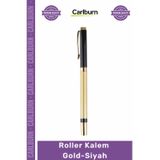 #Kalem Okul İş Lüks Öğretmen Hediye Profesyonel Metal Tasarım Kaliteli Ofis Roller Kalem Gold- Siyah