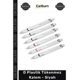 #Kalem Promosyon Logolu Baskılı Kurumsal Ofis Hediyelik Kaliteli Şık D Plastik Tükenmez Kalem Siyah