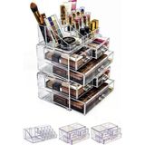 Kalemlik Fırçalık Makyaj Düzenleyici Set 5 Katlı 6 Çekmeceli Akrilik Organizer