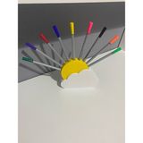 kalemlik ve masa üstü kalemlik organizer - Beyaz - Sarı