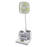 KALEMLİKLİ MASAÜSTÜ VANTİLATÖR USB ŞARJLI FAN:8.9CM- AKROBAT AYAK=23CM+KALEMLİK:36.5CM TELEFONLUK GS-270 (5264)