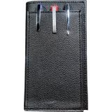 Kalemlikli Not Defteri Cüzdan , Cep Telefonu Bölmeli - Suni Deri -9,5 Cm X 17 Cm Siyah