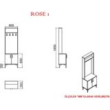 Kalender Dekor Rose-1 Kahverengi Portmanto Vestiyer Ayakkabılık