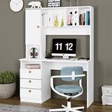 Kalender Dekor Rüya Çekmeceli Dolaplı Raflı Çalışma Masası Bilgisayar Masası Ry01 Beyaz