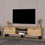 Kalender Dekor Sema Bohem Ayaklı Kapaklı Tv Ünitesi Tv Sehpası 180 Cm. Sm04 Çam