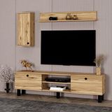 Kalender Dekor Şule Bohem Ayaklı Kapaklı Tv Ünitesi Tv Sehpası 180 cm . SL04 - Çam