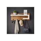 KALEO WOOD Modern Duvar Askılığı ve Dekoratif Raf Kancalı Ahşap Antre Askılık,Anahtarlık Ve çanta Askısı