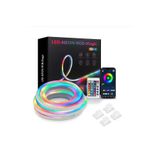KALİ DEKOR RGB 3 M esnek yumuşak şerit su geçirmez akıllı Rgbic Neon Led ışıkları ev yatak odası için Çok Renkl