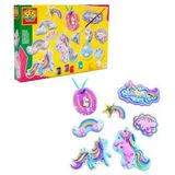 Kalıba Dök ve Boya Simli Unicorn Boyama Seti