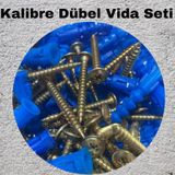 Kalibreli Dübel Ve Vida Seti 100 Adet Pul Başlı, 8mm Dübel 8 MM
