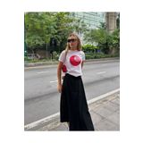 Kalic Studio Bilardo Topu Baskılı Pamuklu Tişört T-shirt Beyaz