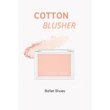 Kalıcı, Ciltle Bütünleşen, Kadife Dokulu Topaklanmayan Allık MISSHA Cotton Blusher (Ballet Shoes)