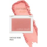 Kalıcı, Ciltle Bütünleşen, Kadife Dokulu Topaklanmayan Allık MISSHA Cotton Blusher (Vintage Robe)