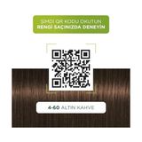 Kalıcı Doğal Renkler 4-60 Altın Kahve Kakao Yağı & Yulaf Çekirdeği Özlü Saç Boyası 2li Paket - Option-1