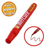 Kalici Isaretleyici Mercure Kirmizi Kalem Metal Plastik Cam Ahsap Yuzey Suya Dayanikli Akrilik Uc