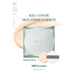 Kalıcı, Mat Cushion Fondöten CLIO Kill Cover Skin Fixer Cushion + Refil (19N Porcelain) SPF50+ PA+++