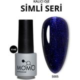 Kalıcı Oje S005, Simli Safir Mavi, 4 ml - S005 Simli Safir Mavi