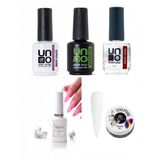 Kalıcı Oje Set 1 ( Top + Base Coat + Primer 12Ml) + Blooming Jel 15Ml + Hamur Jeli 15Ml Milky White