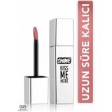 Kalıcı Parlak Likit Ruj (Açık Gül Kurusu) - Shine Kiss Me More Lls - 005 Bare Beauty - 8682536083751