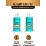 Kalıcı Saç Düzleştirici Botox Brezilya Fönü Keratin Bakımı & Tuzsuz Şampuan Evde Kullanım Seti 2'li