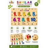 Kalides Bultak Puzzle – SAYILAR | Ahşap Eğitici Yapboz | Montessori Dikkat ve Eşleştirme Oyunu | Bul Tak Yapboz - Sayılar