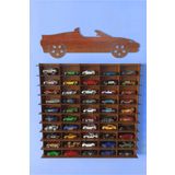 Kalides Oyuncak Araba Rafı 50'li Ceviz Rengi (Hotwheels ve Matchbox Arabaları Için Uygundur)