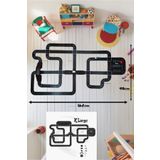 kalides Oyuncak Araba Yarış Pisti, Araç Parkuru (X-LARGE) - Eğitici Yol Seti Ahşap Oyuncak- Otoban Puzzle