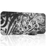 Kaligrafi Dikişli Kenar Oyuncu Gaming Mouse Pad Kauçuk Kaymaz Taban Mousepad (siyah, 70x30 XL)