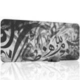 Kaligrafi Dikişli Kenar Oyuncu Gaming Mouse Pad Kauçuk Kaymaz Taban Mousepad (siyah, 90x40 XXL)