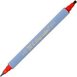 Kaligrafi Kalemi Çift Uçlu 2 mm + 3.5 mm TC-3100 022 Carmine Red