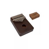 Kalimba Full Set - Hediye Paketi- Stant-Parmak Koruyucu Kahverengi