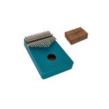 Kalimba Full Set Paketi Stant Parmak Koruyucu Turkuaz