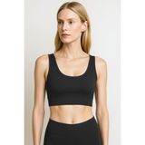 Kalın Askılı Toparlayıcı Spor Büstiyer - Denim - XL