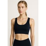 Kalın Askılı Toparlayıcı Spor Büstiyer - Lacivert - 2XL