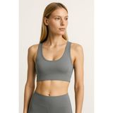 Kalın Askılı Toparlayıcı Spor Büstiyer - Navy - 2XL