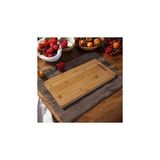 Kalın Bambu Kesme Tahtası Antibakteriel, Kalın Yıkanabilir Doğrama Tahtası Dikdörtgen (40 * 20 * 2.5cm)